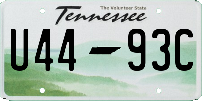 TN license plate U4493C