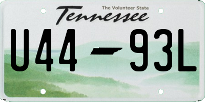 TN license plate U4493L