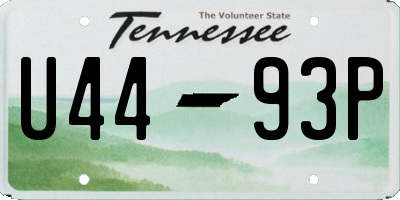 TN license plate U4493P