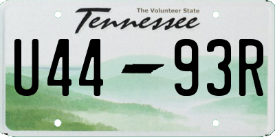 TN license plate U4493R