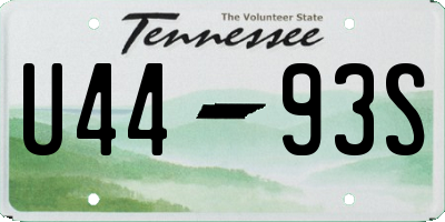TN license plate U4493S