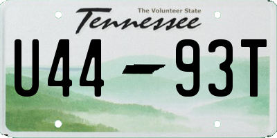 TN license plate U4493T