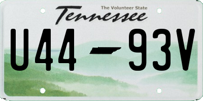 TN license plate U4493V