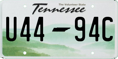 TN license plate U4494C