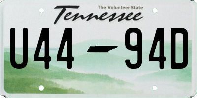 TN license plate U4494D