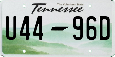 TN license plate U4496D