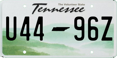 TN license plate U4496Z