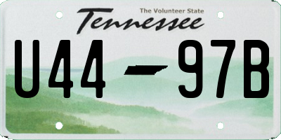 TN license plate U4497B
