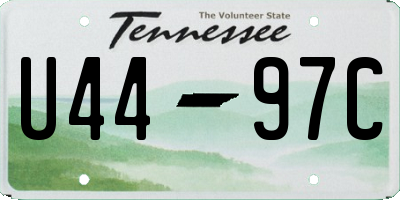 TN license plate U4497C