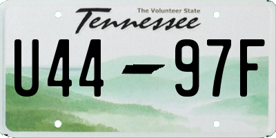 TN license plate U4497F