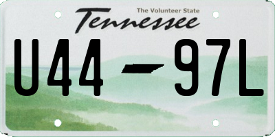 TN license plate U4497L