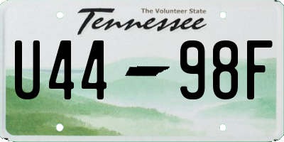 TN license plate U4498F