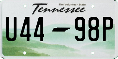 TN license plate U4498P