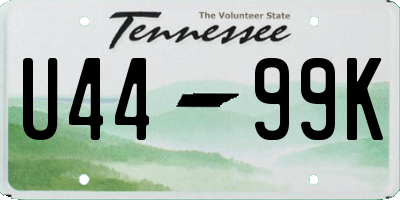 TN license plate U4499K