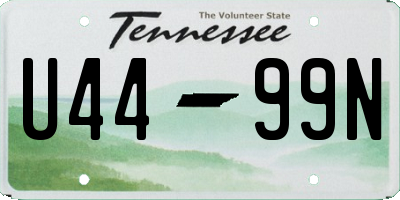TN license plate U4499N