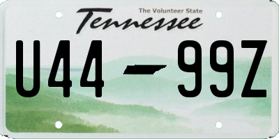 TN license plate U4499Z