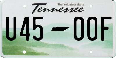 TN license plate U4500F