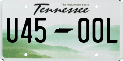 TN license plate U4500L