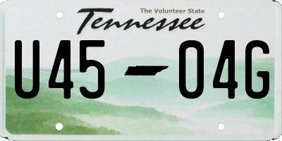 TN license plate U4504G