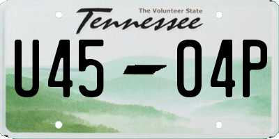 TN license plate U4504P