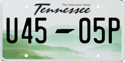 TN license plate U4505P