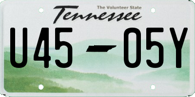 TN license plate U4505Y