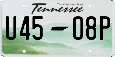 TN license plate U4508P