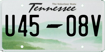 TN license plate U4508V