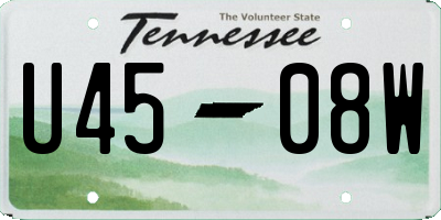TN license plate U4508W