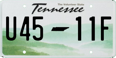 TN license plate U4511F