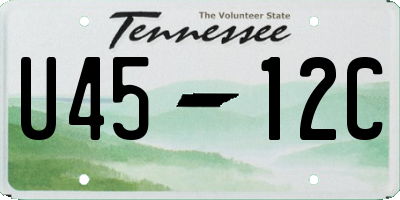 TN license plate U4512C