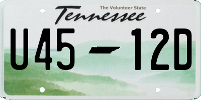 TN license plate U4512D