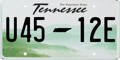TN license plate U4512E