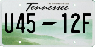 TN license plate U4512F