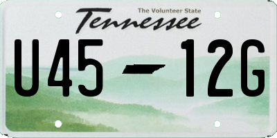 TN license plate U4512G