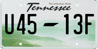 TN license plate U4513F