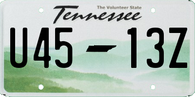 TN license plate U4513Z