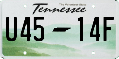 TN license plate U4514F