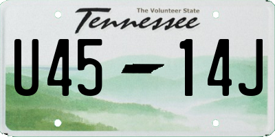 TN license plate U4514J