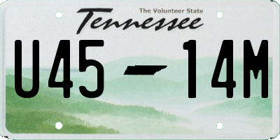 TN license plate U4514M