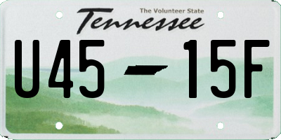 TN license plate U4515F