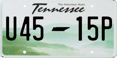 TN license plate U4515P