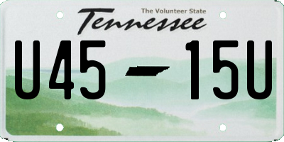 TN license plate U4515U