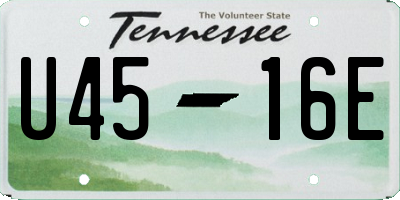 TN license plate U4516E