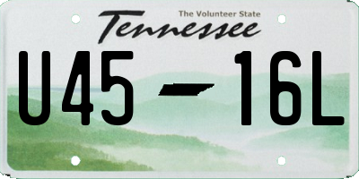 TN license plate U4516L