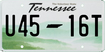 TN license plate U4516T