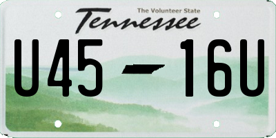 TN license plate U4516U