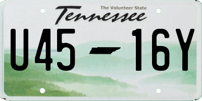 TN license plate U4516Y
