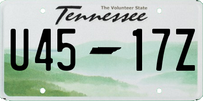 TN license plate U4517Z