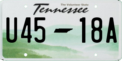 TN license plate U4518A